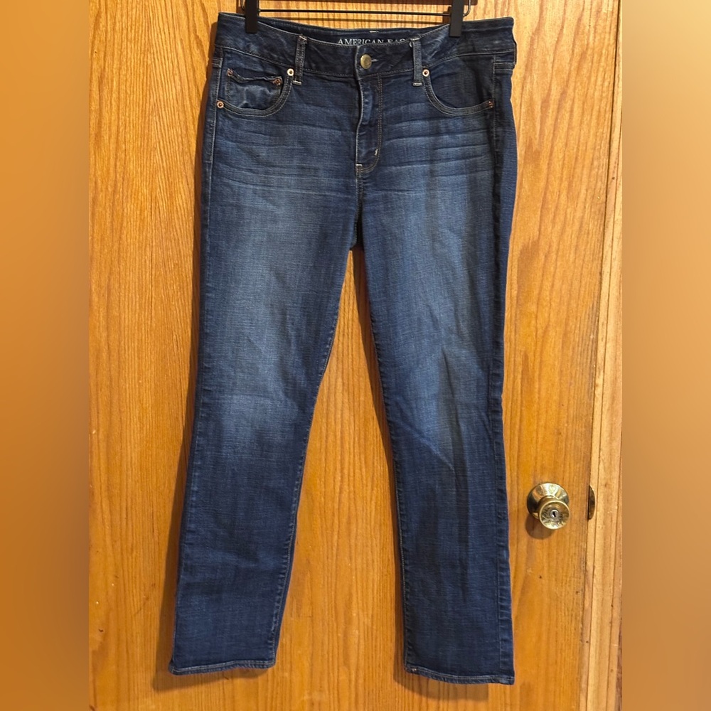 American Eagle straight super stretch jeans‎ sz 14 short